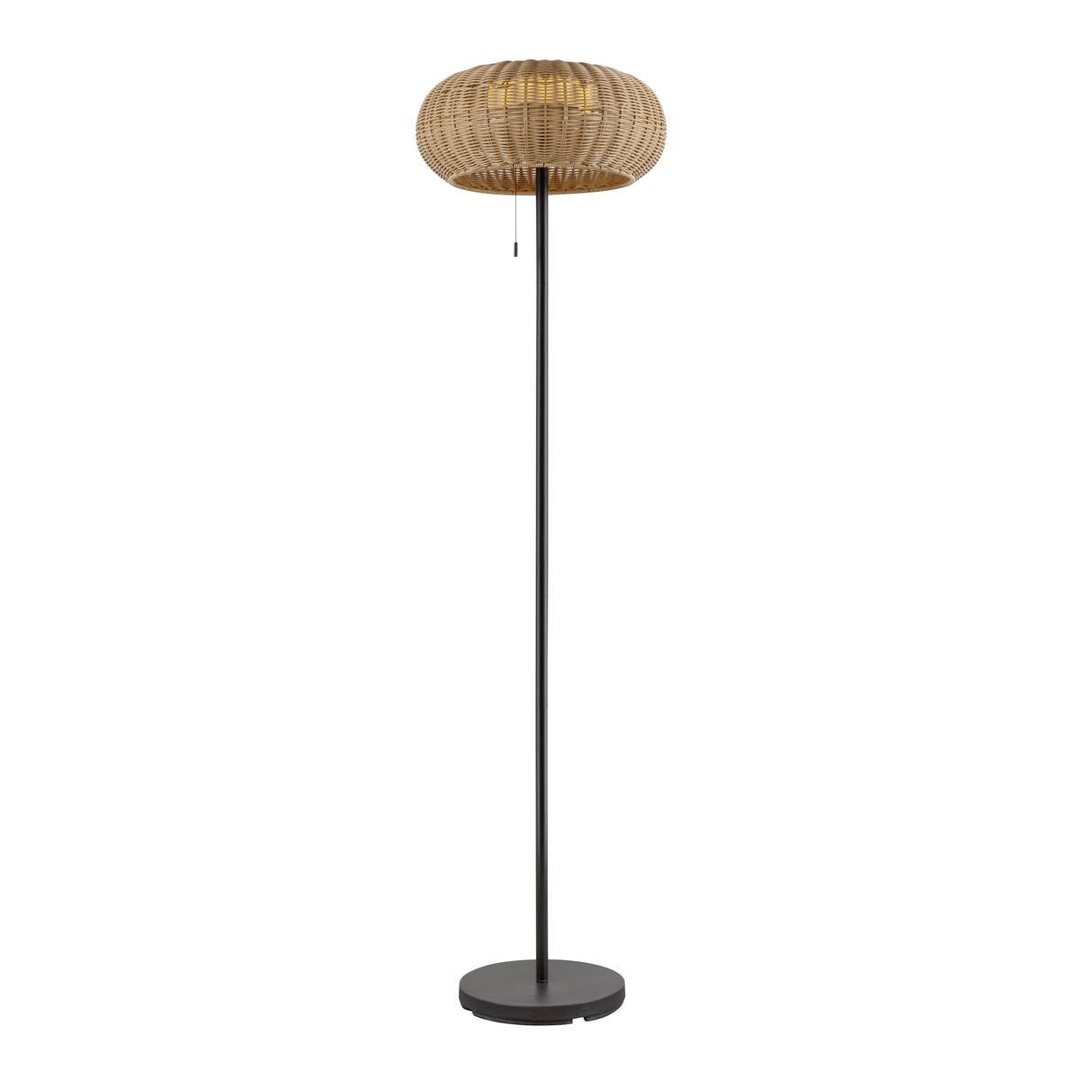 SLV 1008387 ADEGAN Outdoor Stehleuchte Solar 165cm 2200K Braun IP65