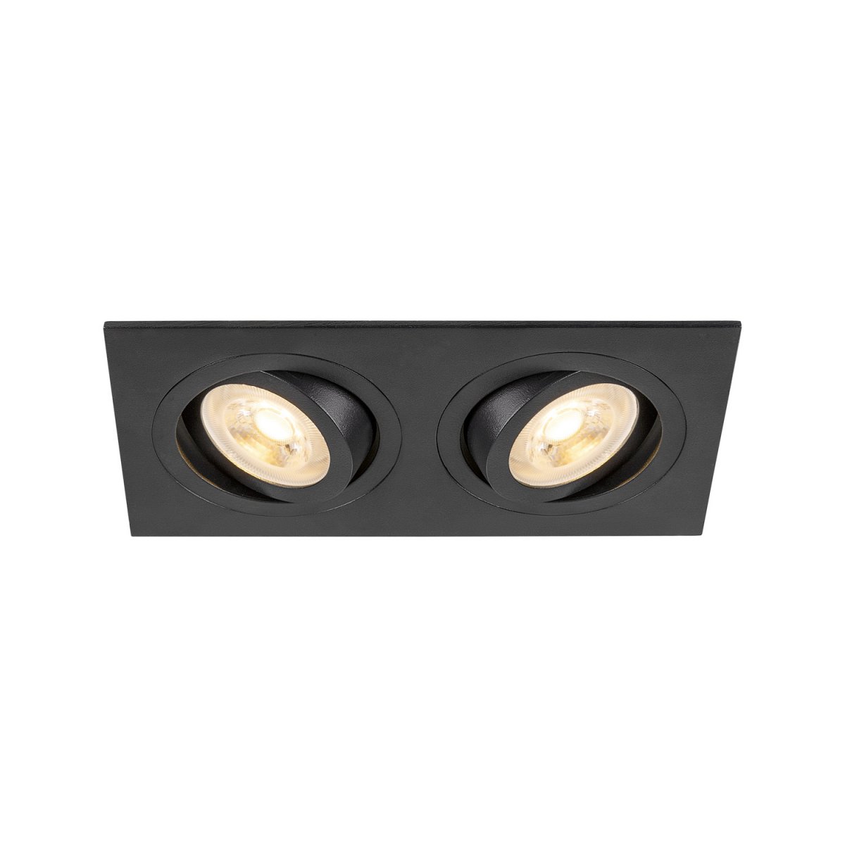 SLV 1008510 NEW TRIA� 155 Deckeneinbauleuchte eckig GU10 zweiflammig schwarz