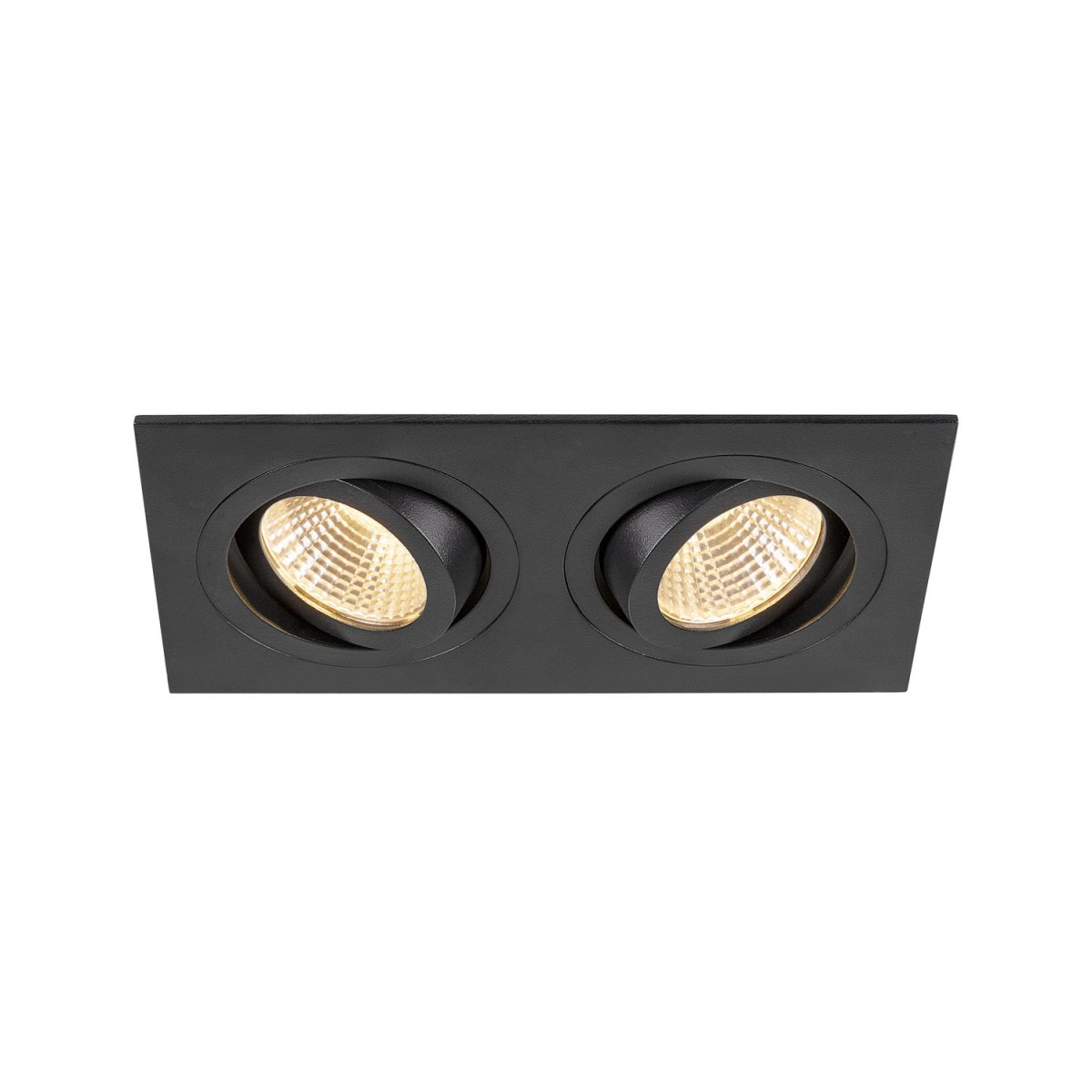 SLV 1008512 NEW TRIA� 155 Deckeneinbauleuchte eckig 2700K zweiflammig PHASE 38� schwarz