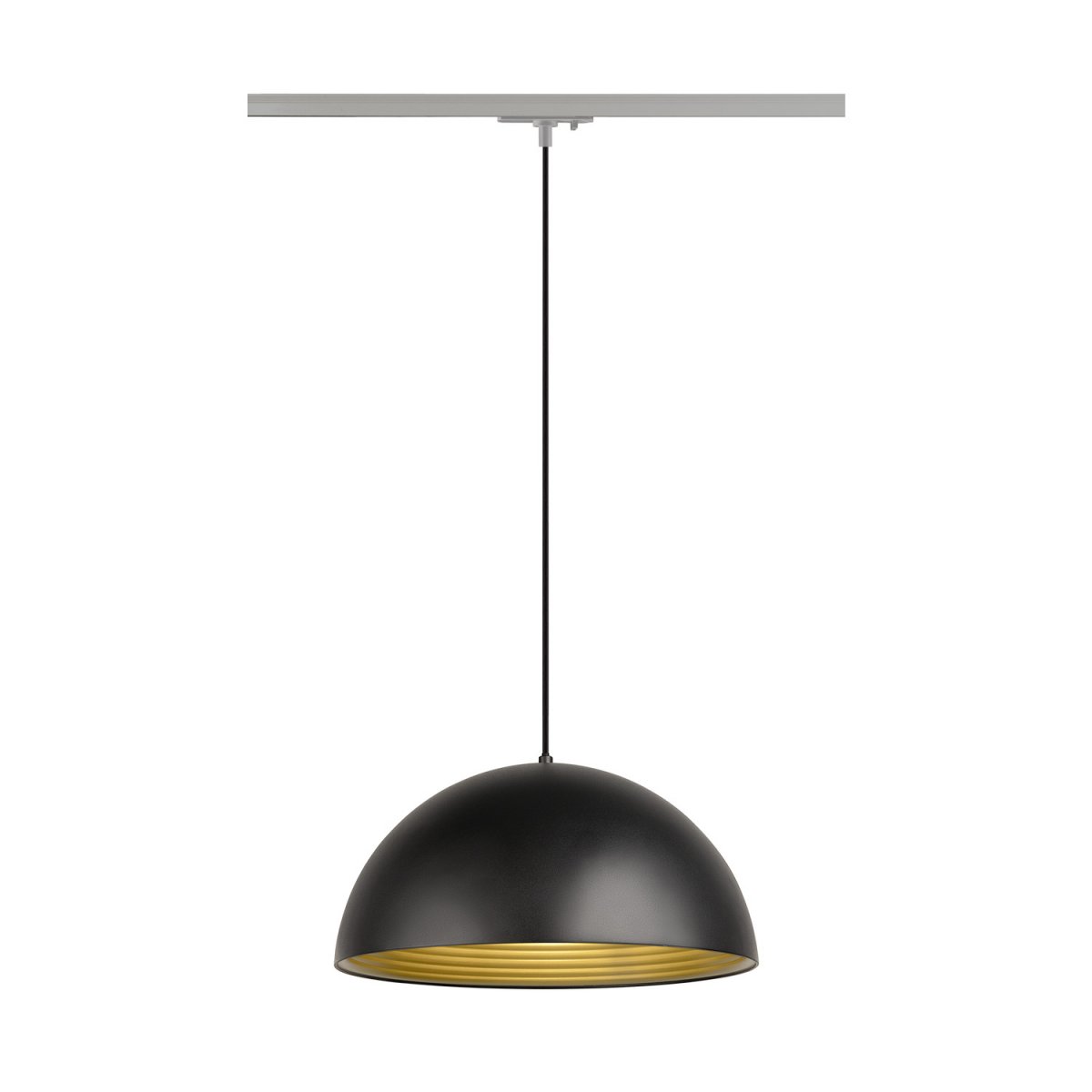 SLV 1008539 FORCHINI M 40 TRACK 1-Phasen Pendelleuchte E27 schwarz gold Adapter silbergrau