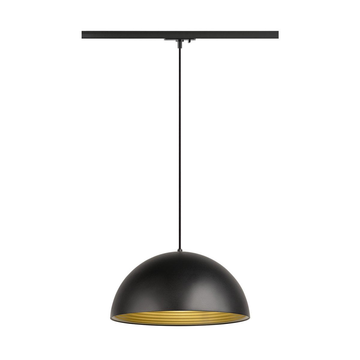 SLV 1008540 FORCHINI M 40 TRACK 1-Phasen Pendelleuchte E27 schwarz gold Adapter schwarz