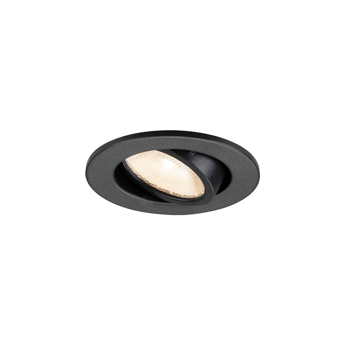 SLV 1009003 NEW TRIA� 45 LED Einbauleuchte rund 2700K schwarz IP44