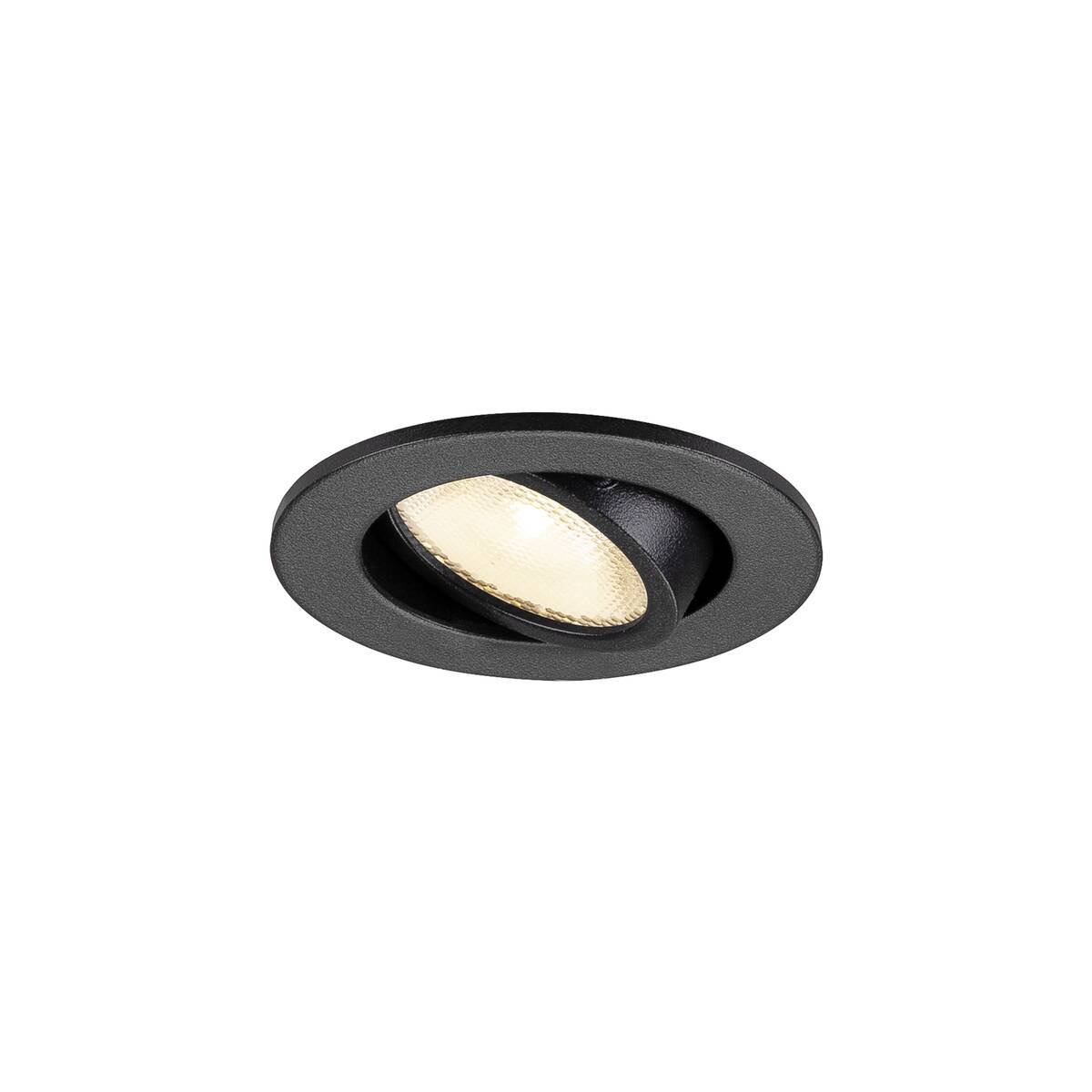 SLV 1009005 NEW TRIA� 45 LED Einbauleuchte rund 3000K schwarz IP44