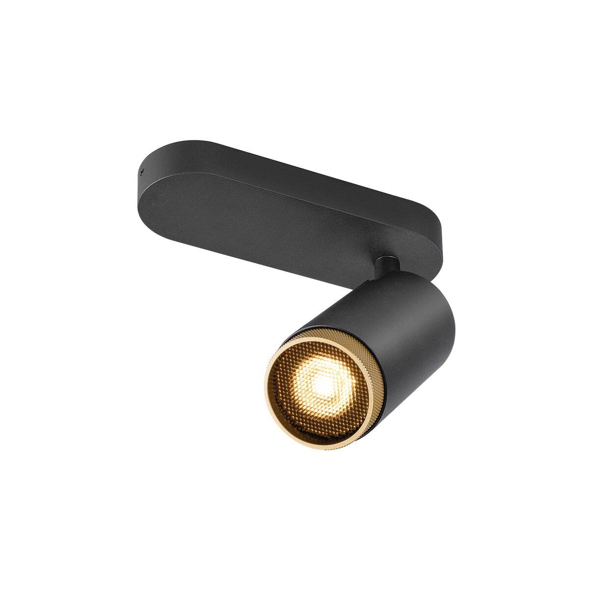 SLV 1009093 GRIP! L Deckenleuchte single zylindrisch 6W GU10 schwarz gold