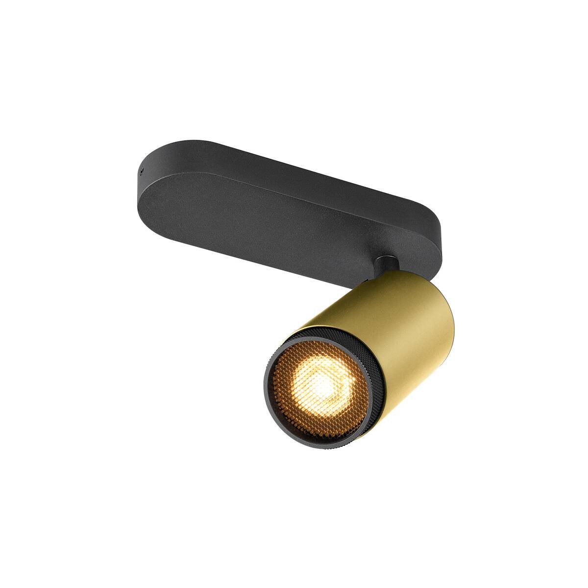 SLV 1009095 GRIP! L Deckenleuchte single zylindrisch 6W GU10 gold schwarz