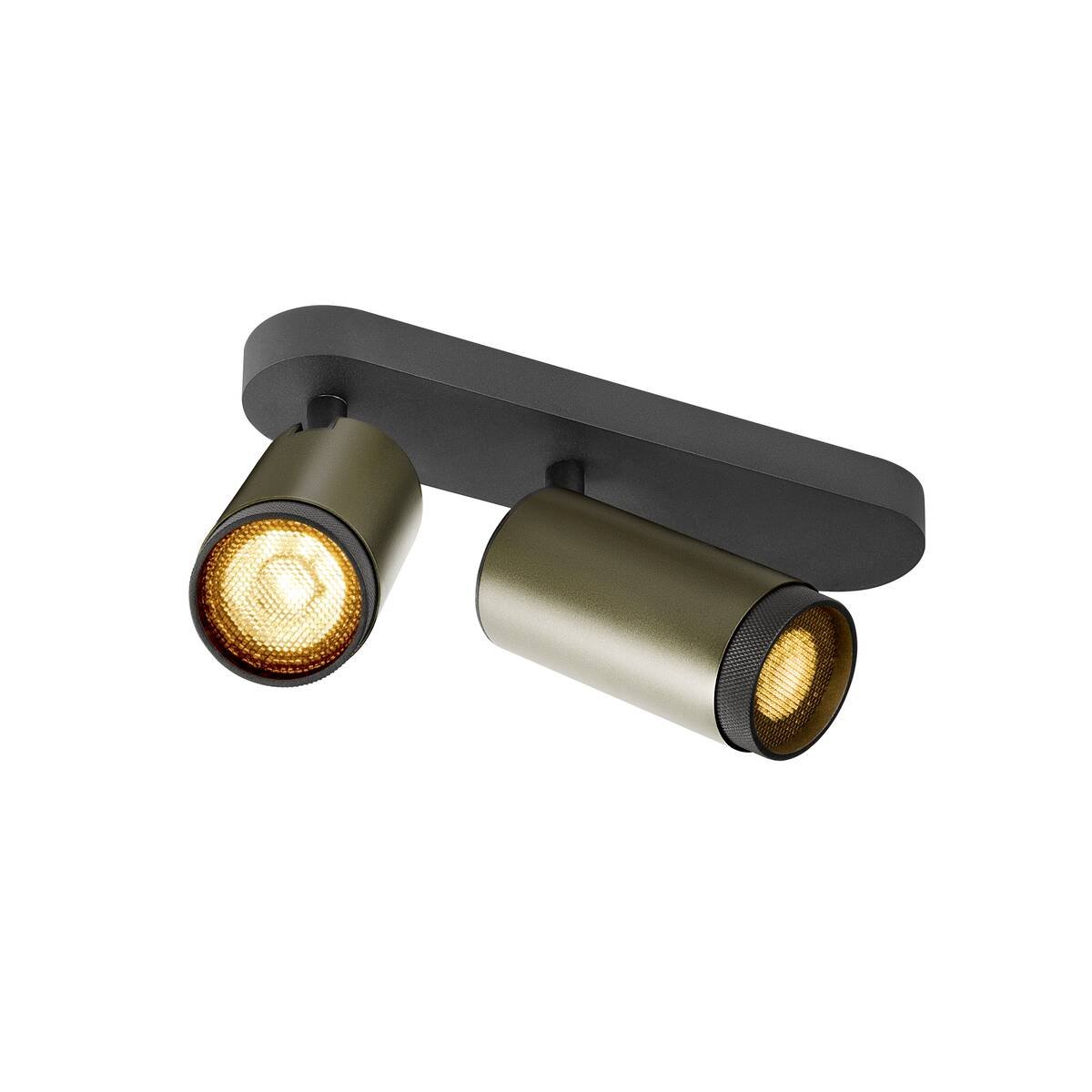 SLV 1009098 GRIP! L Deckenleuchte double zylindrisch 6W GU10 bronze schwarz