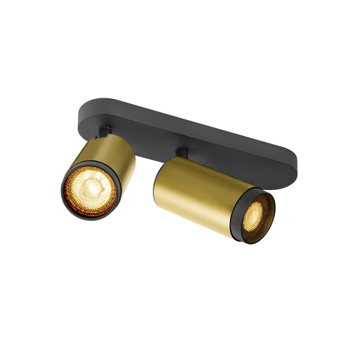 SLV 1009099 GRIP! L Deckenleuchte double zylindrisch 6W GU10 gold schwarz