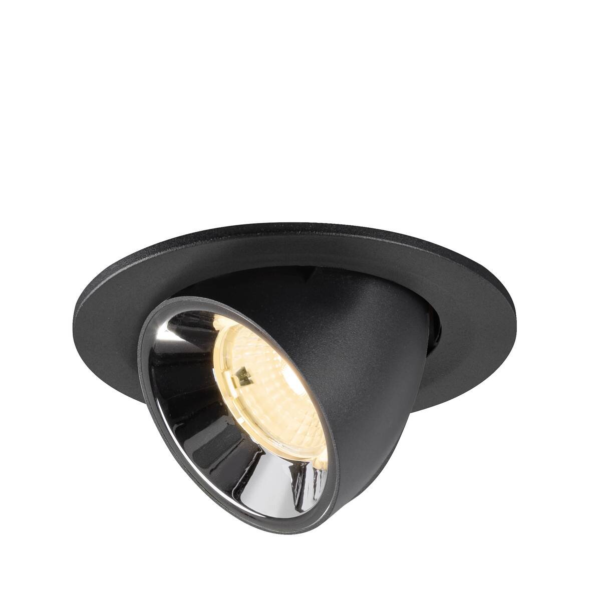 SLV 1009405 NUMINOS� GIMBLE S Deckeneinbauleuchte 3000K 55� schwarz chrom