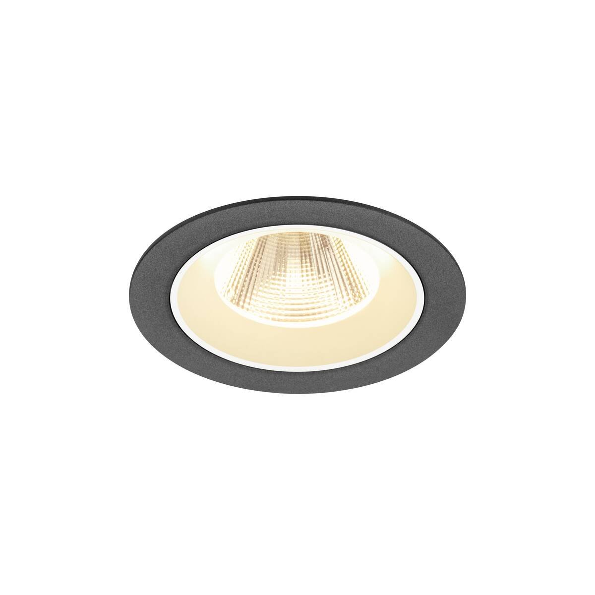 SLV 1009614 NUMINOS� M Deckeneinbauleuchte 3000K 20� schwarz wei�