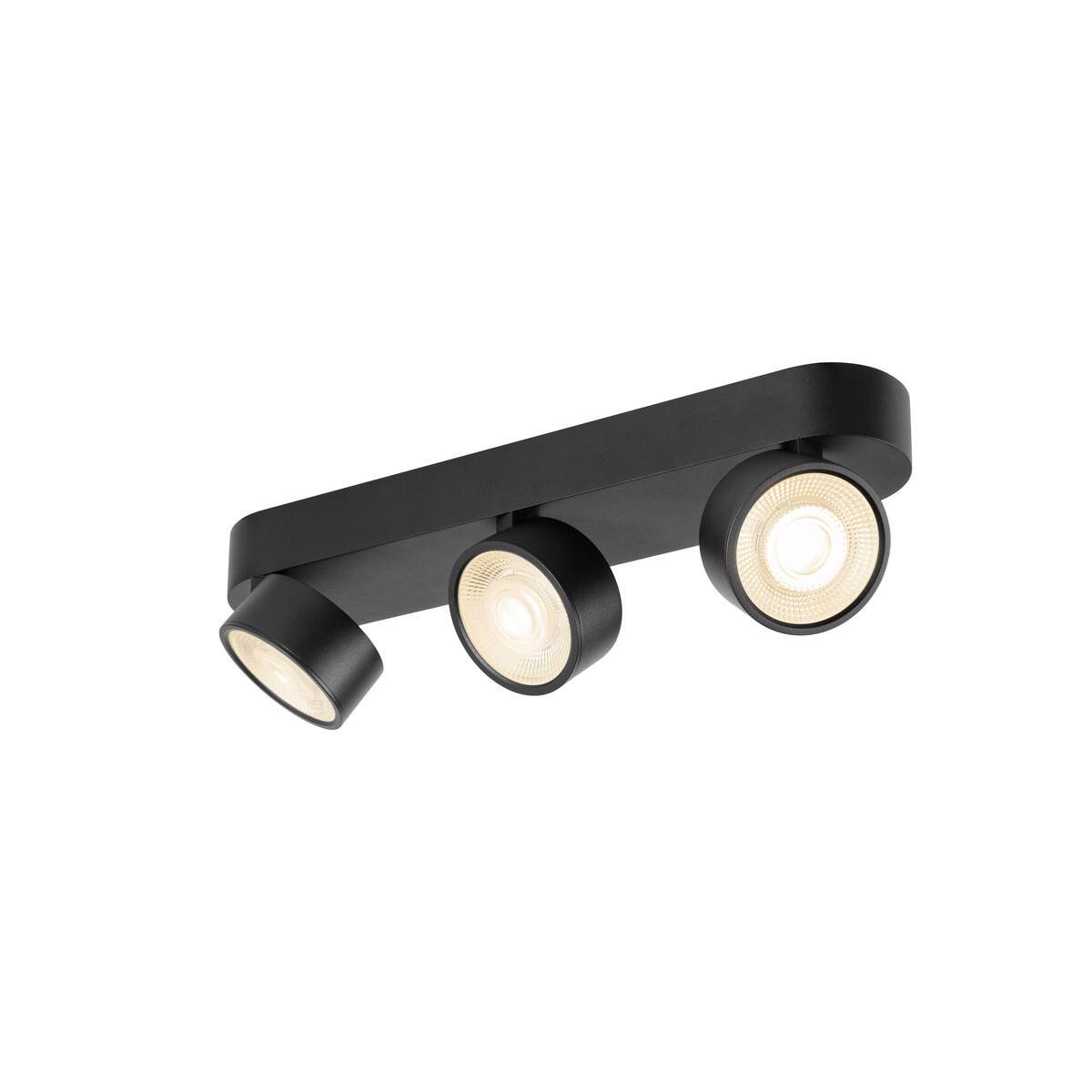 SLV 1010270 KALU 2.0 Wand-und Deckenaufbauleuchte 2700K 3-flammig schwarz