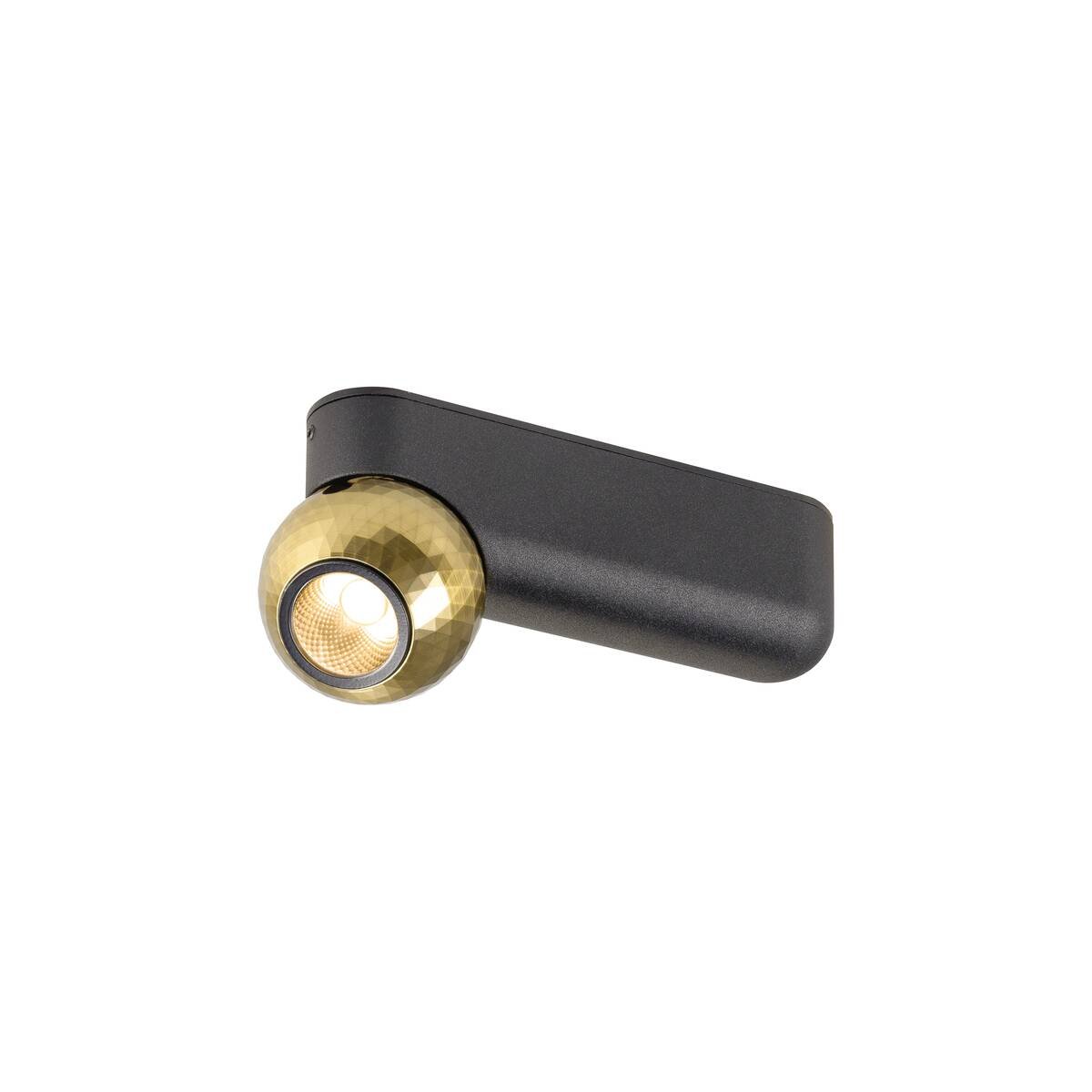 SLV 1010300 DYSKO Wand- und Deckenaufbauleuchten 2700K 1-flammig schwarz gold