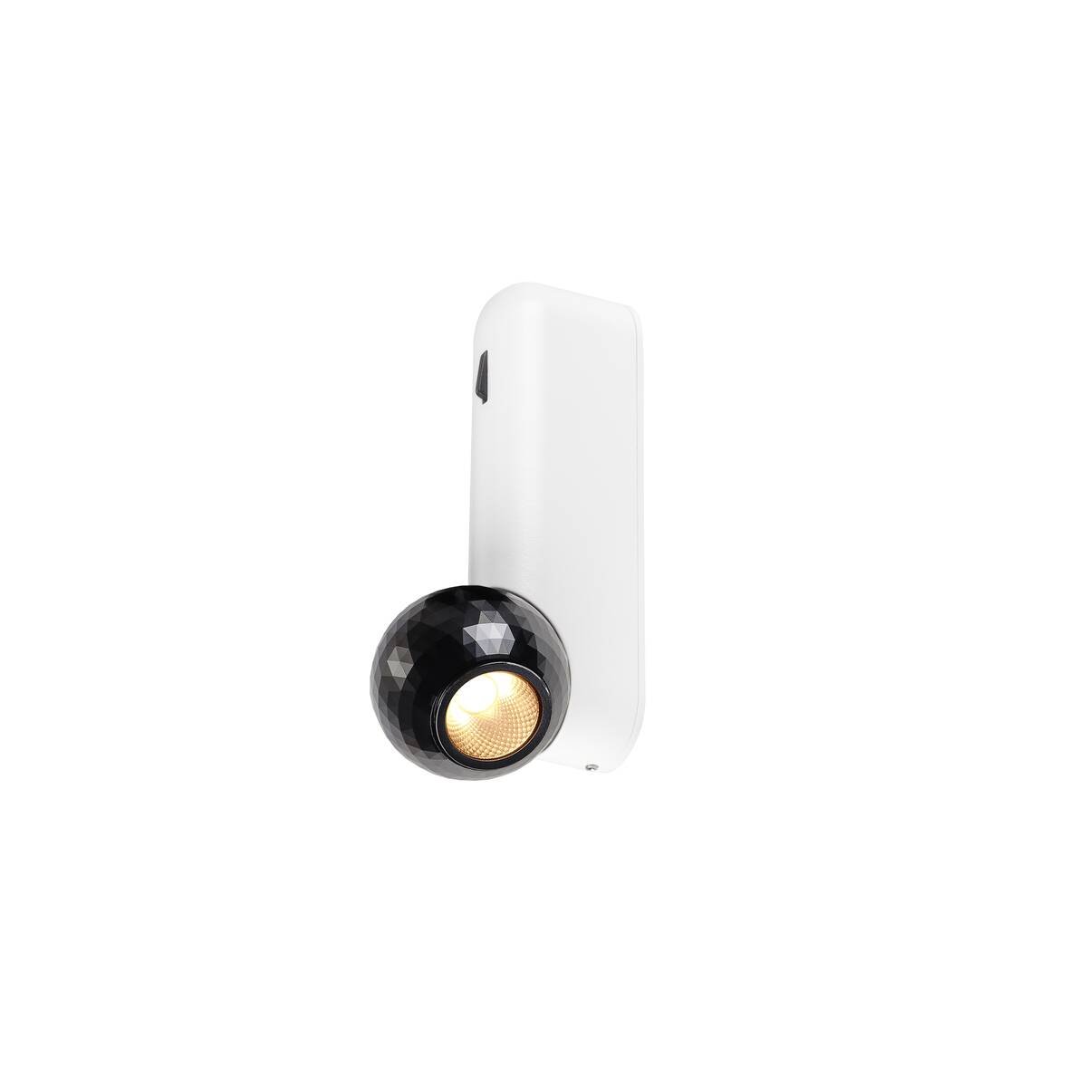 SLV 1010313 DYSKO Wand-und Deckenaufbauleuchte  mit Schalter 2700K wei� schwarz