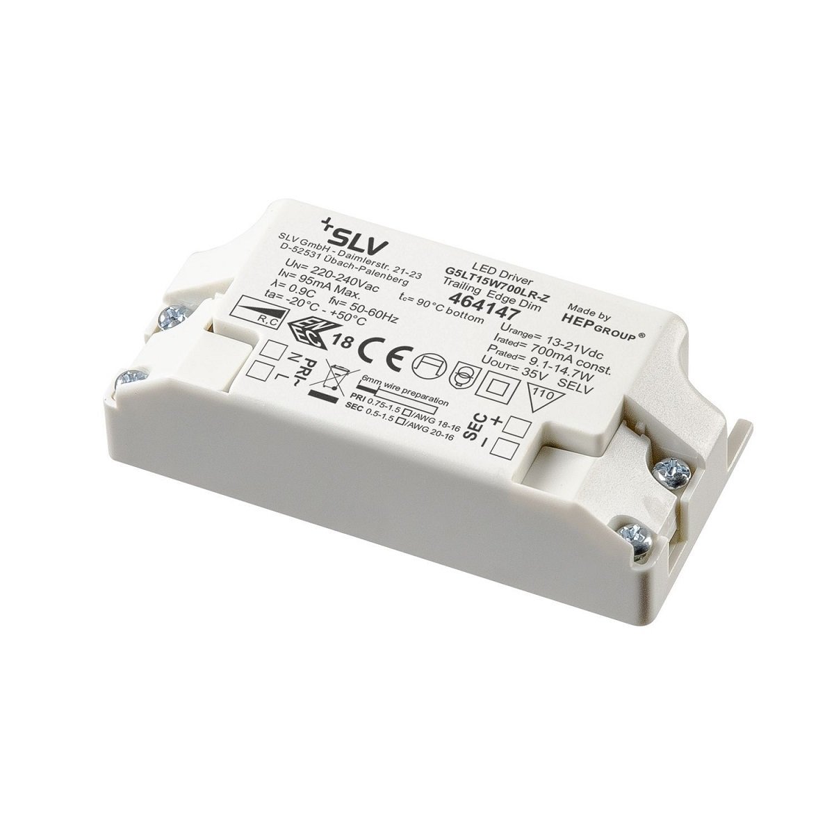SLV 464147 LED-Treiber 14,7W 700mA dimmbar