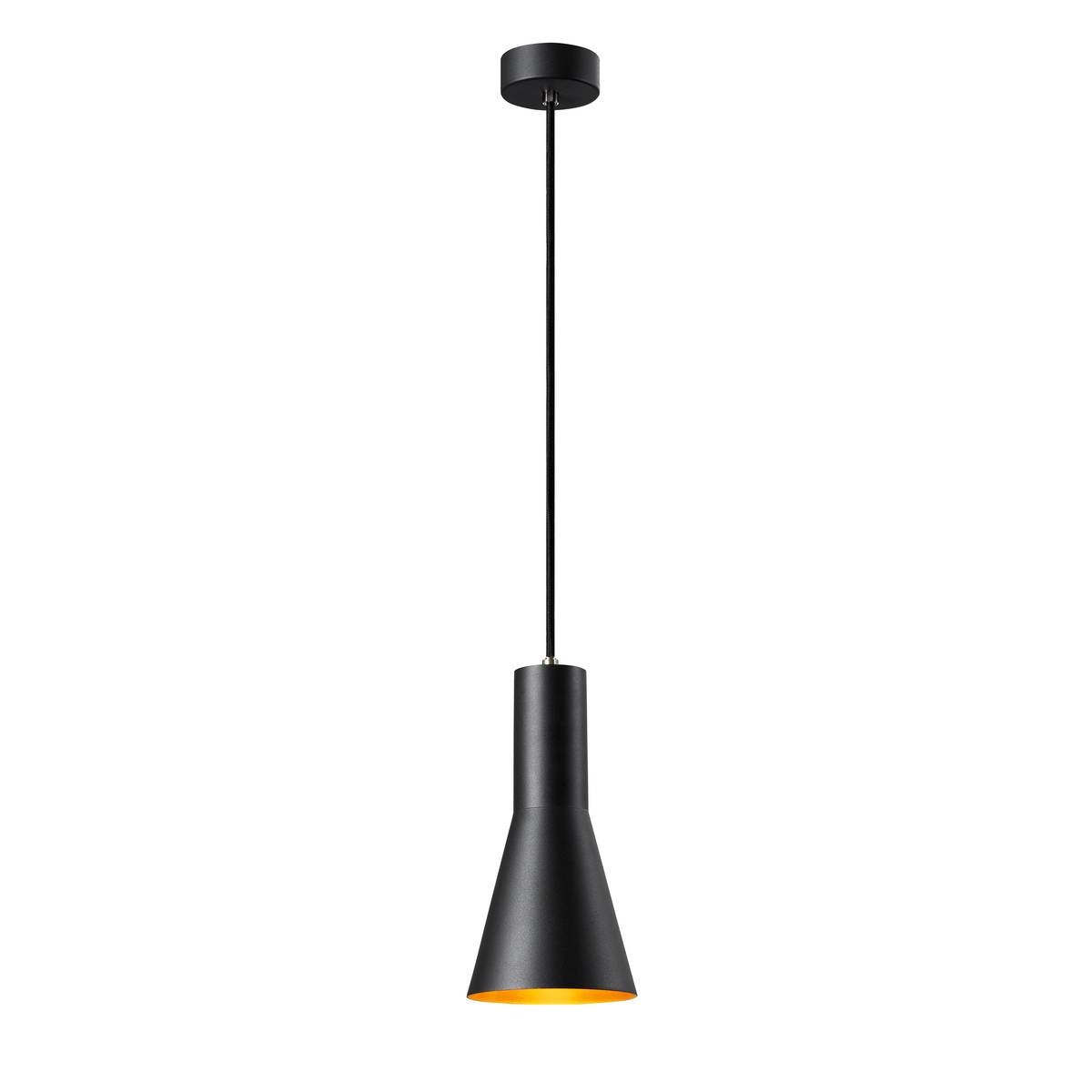 SLV Leuchte 1002951 PHELIA 130 E27 Indoor Pendelleuchte schwarz gold