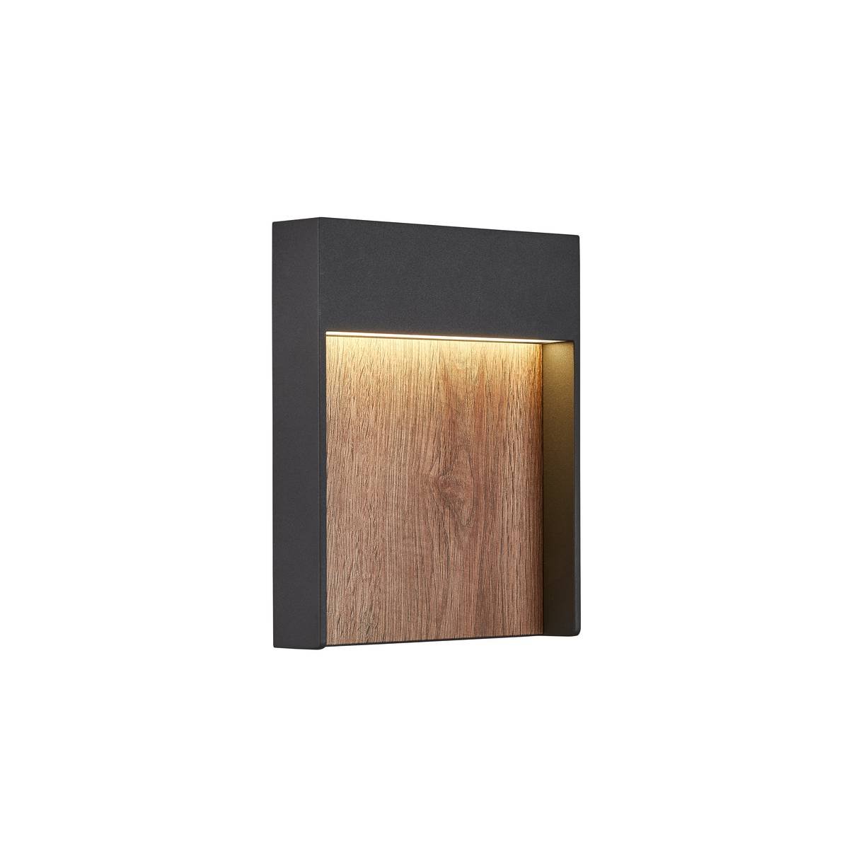 SLV Leuchte 1002953 FLATT Outdoor LED Wandaufbauleuchte 3000K IP65 anthrazit braun