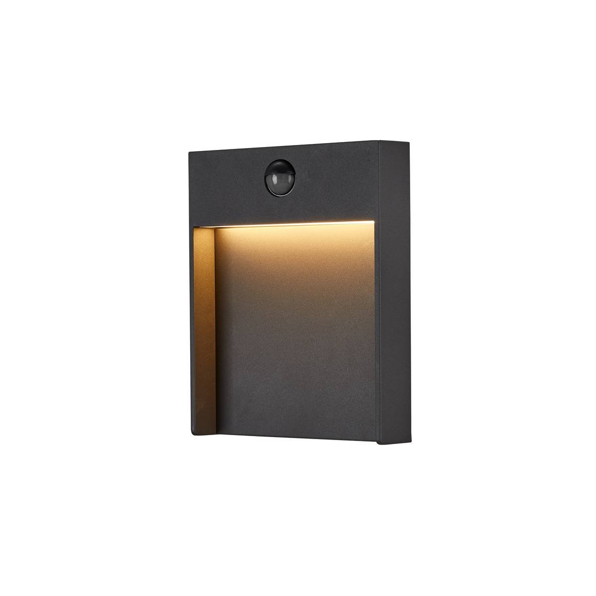 SLV Leuchte 1002954 FLATT SENSOR Outdoor LED Wandaufbauleuchte 3000K IP65 anthrazit