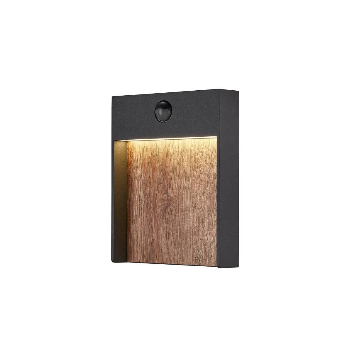 SLV Leuchte 1002955 FLATT SENSOR Outdoor LED Wandaufbauleuchte 3000K IP54 anthrazit braun