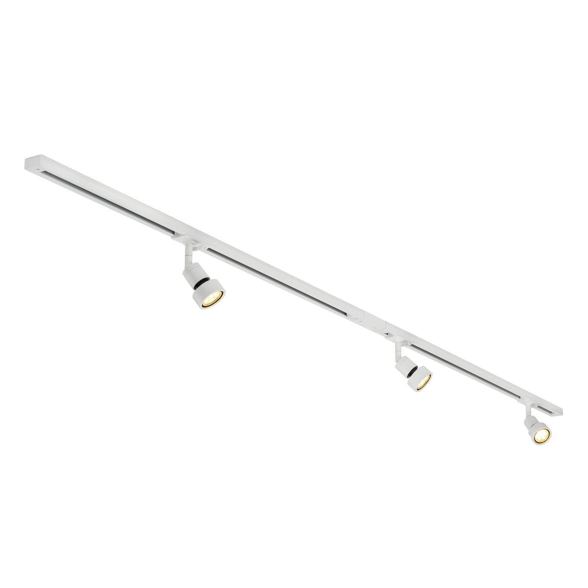 SLV Leuchten No. 143191 1-Phasen Hochvolt-Set 3-flammig wei� 3 x PURI und LED Leuchtmittel