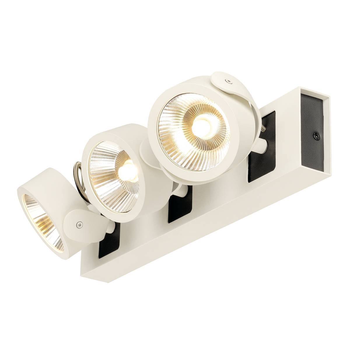 SLV No. 1000132 KALU LED 3 Wand- und Deckenleuchte weiss schwarz 3000K 60�