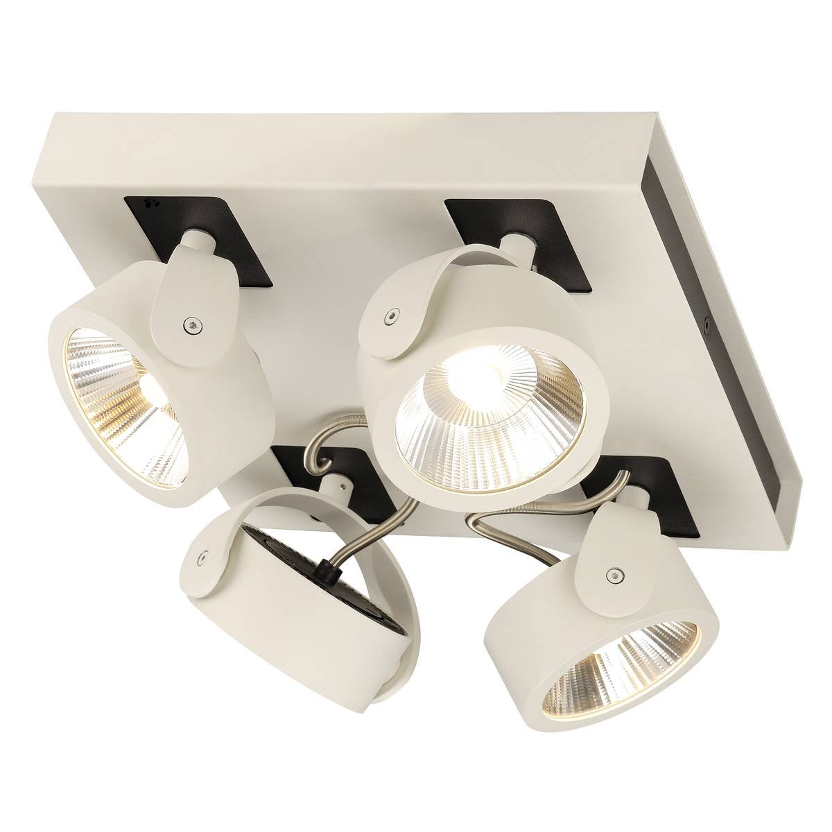 SLV No. 1000136 KALU LED 4 Wand- und Deckenleuchte square weiss schwarz 3000K 60�