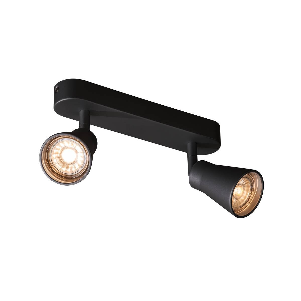 SLV No. 1000889 AVO CW Double Indoor Wand- und Deckenaufbauleuchte QPAR51 schwarz 