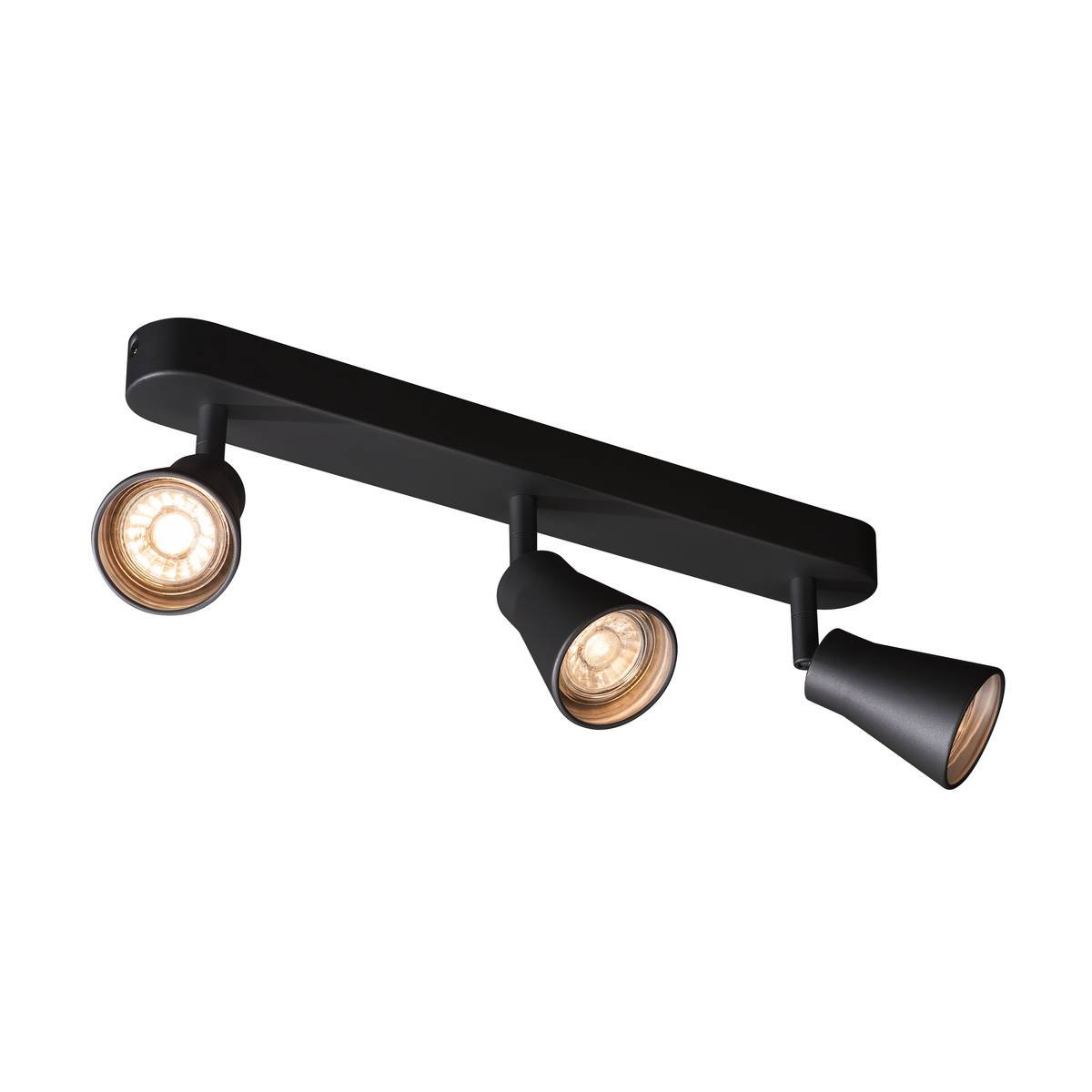 SLV No. 1000892 AVO CW Triple Indoor Wand- und Deckenaufbauleuchte QPAR51 schwarz 