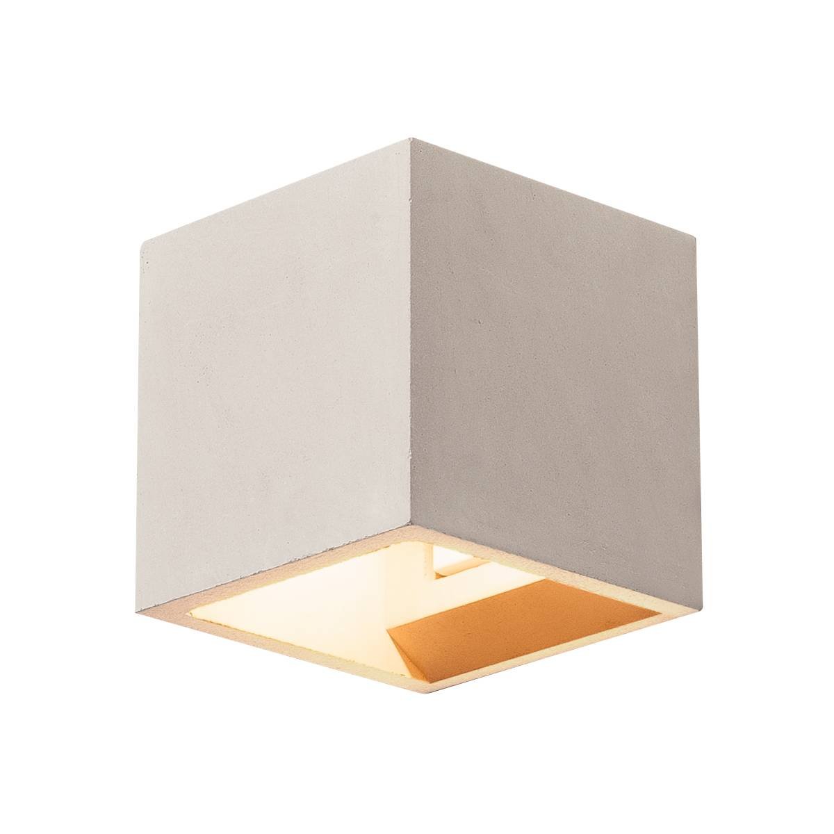 SLV No. 1000910 SOLID CUBE Wandleuchte QT14 grau max. 25W