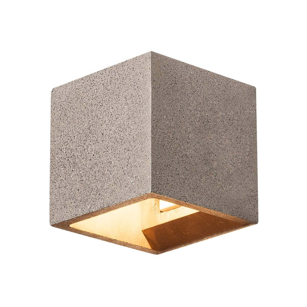 SLV No. 1000911 SOLID CUBE Wandleuchte QT14 schwarzer Sandstein max. 25W