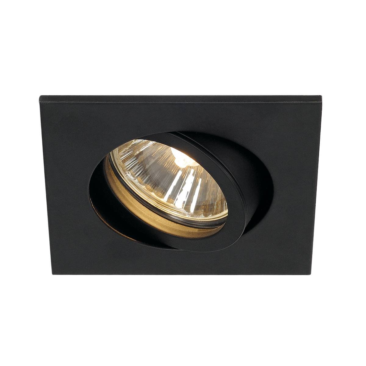 SLV No. 1001994 NEW TRIA 68 square Indoor Deckeneinbauleuchte QPAR51 schwarz 50W