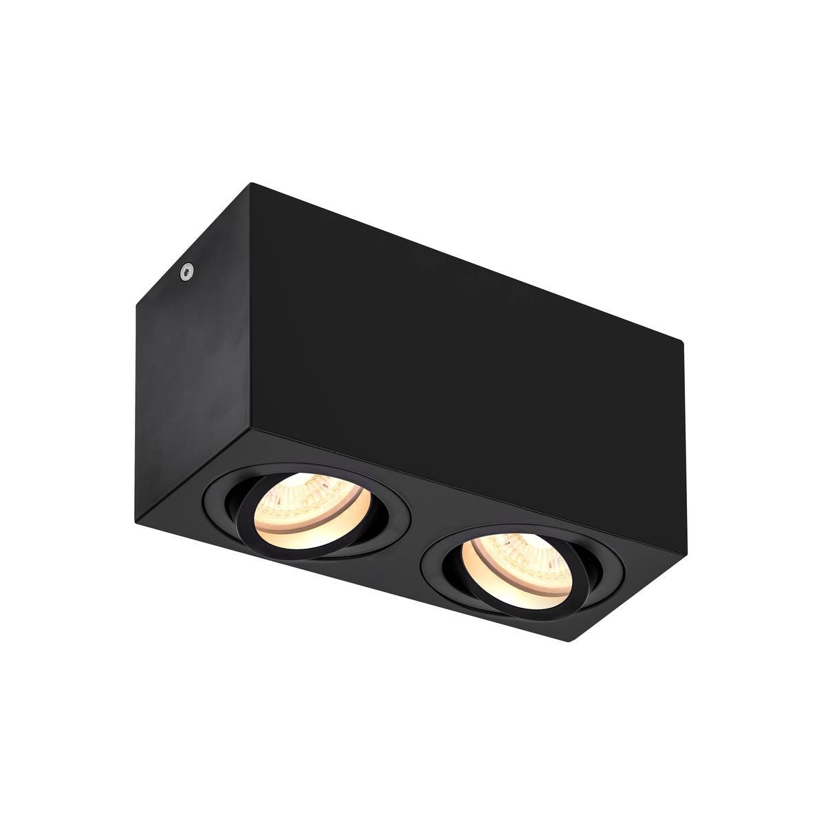 SLV No. 1002005 TRILEDO Double Indoor Deckenaufbauleuchte GU10 schwarz max 10W