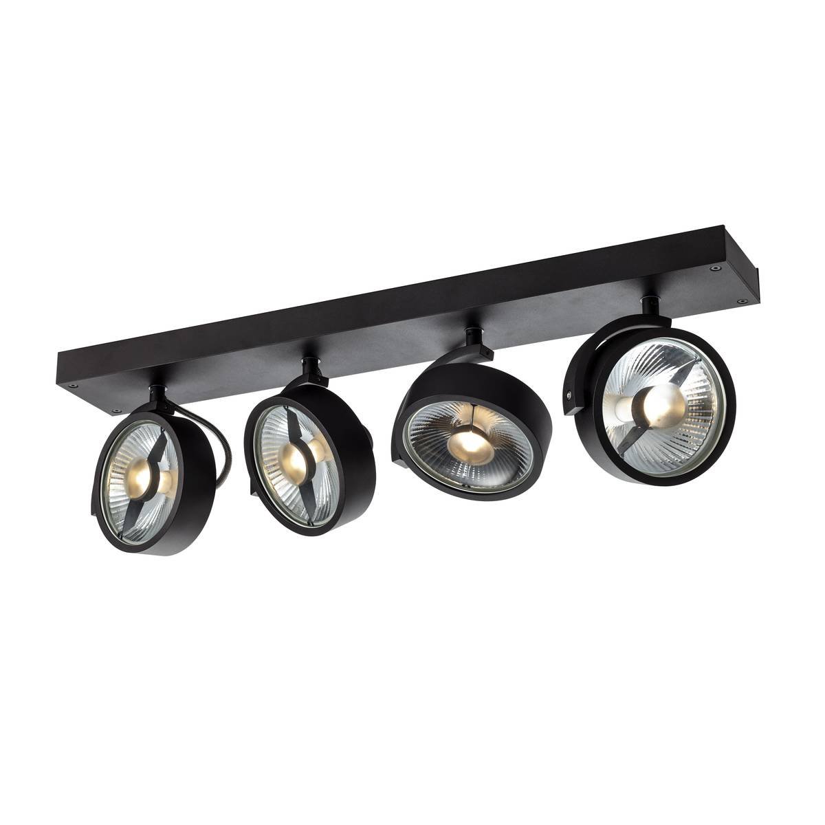 SLV No. 1002023 KALU CW Indoor Wand- und Deckenaufbauleuchte quad QPAR111 schwarz 4x75W