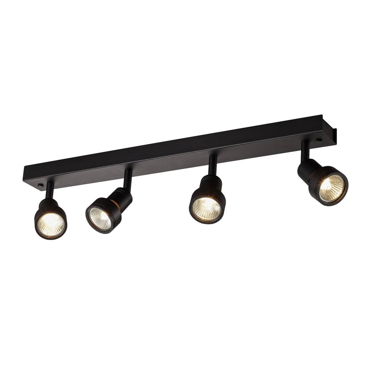 SLV No. 1002029 PURI CW Wand- und Deckenaufbauleuchte quad GU10 schwarz 4x50W