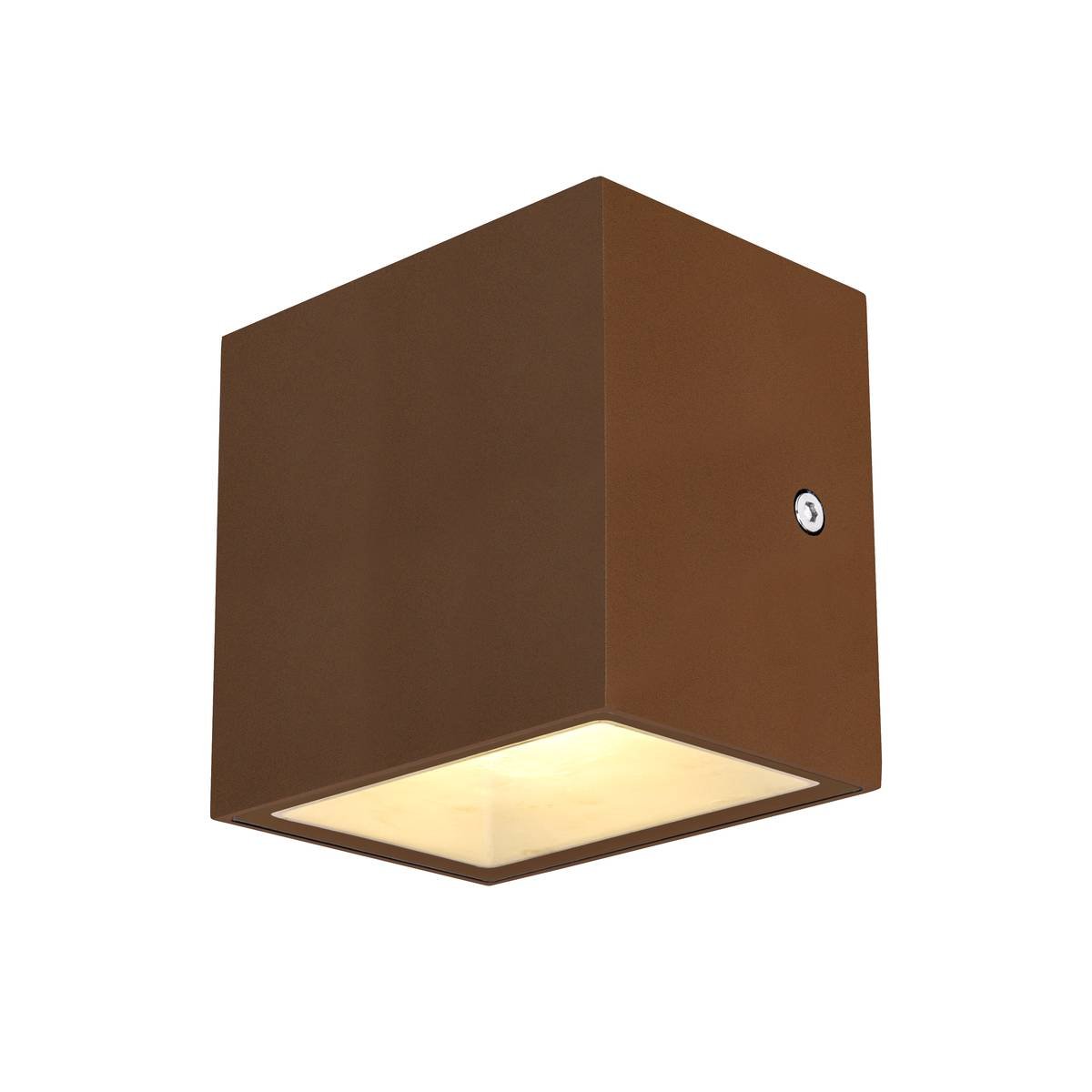 SLV No. 1002034 SITRA CUBE WL LED Outdoor Wandaufbauleuchte rost IP44 3000K 10W