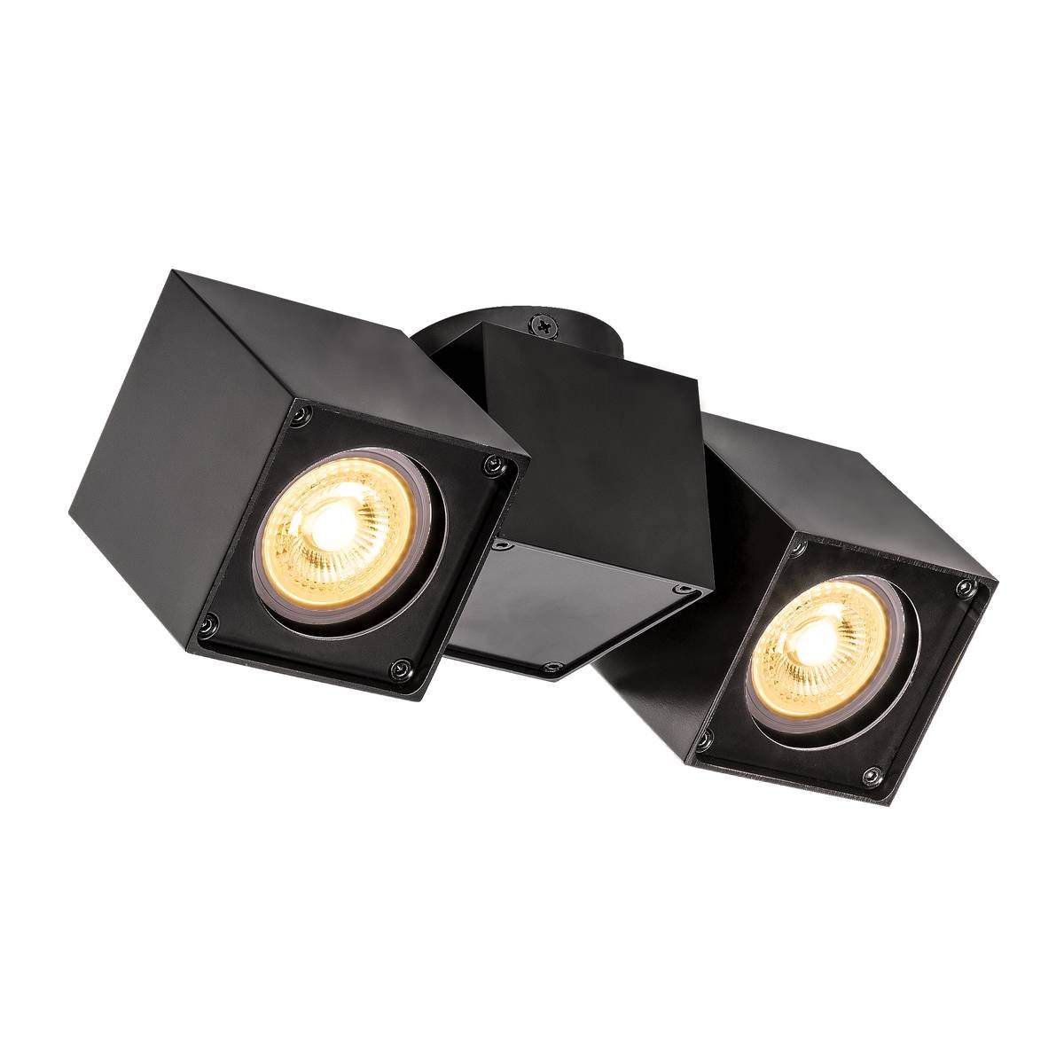 SLV No. 1002215 ALTRA DICE CW Deckenaufbauleuchte double GU10 schwarz