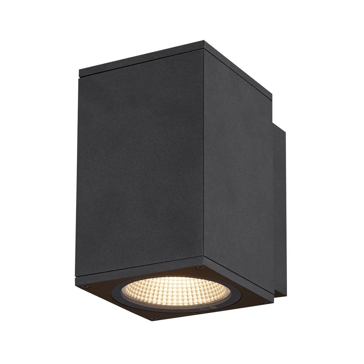 SLV No. 1003417 ENOLA SQUARE M single Outdoor LED Wandaufbauleuchte anthrazit IP 65