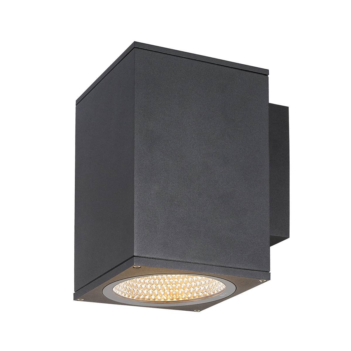 SLV No. 1003437 ENOLA SQUARE L single Outdoor LED Wandaufbauleuchte anthrazit CCT 3000/4000K