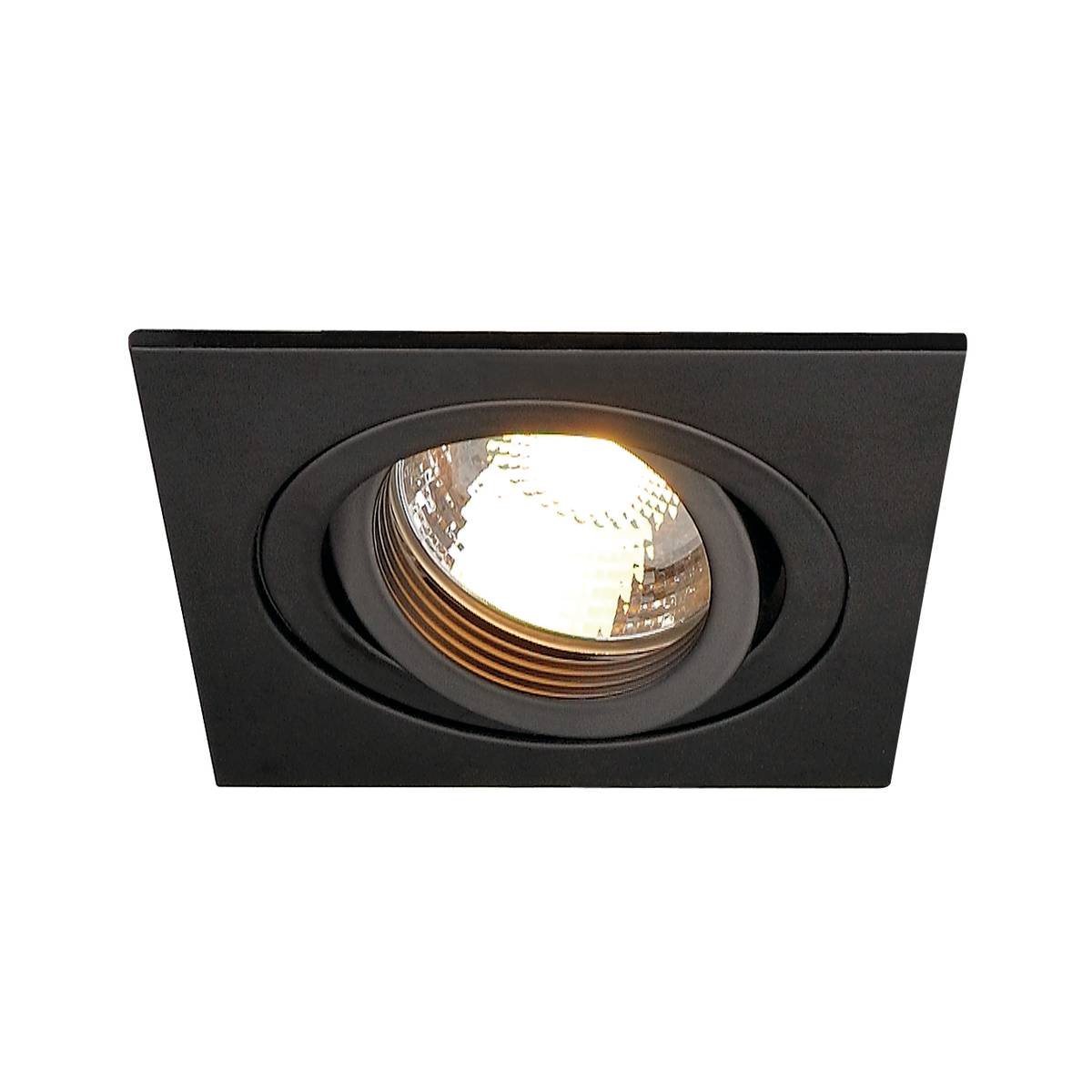 SLV No. 111720 NEW TRIA 78 eckig Einbauleuchte GU10 max. 50W schwarz