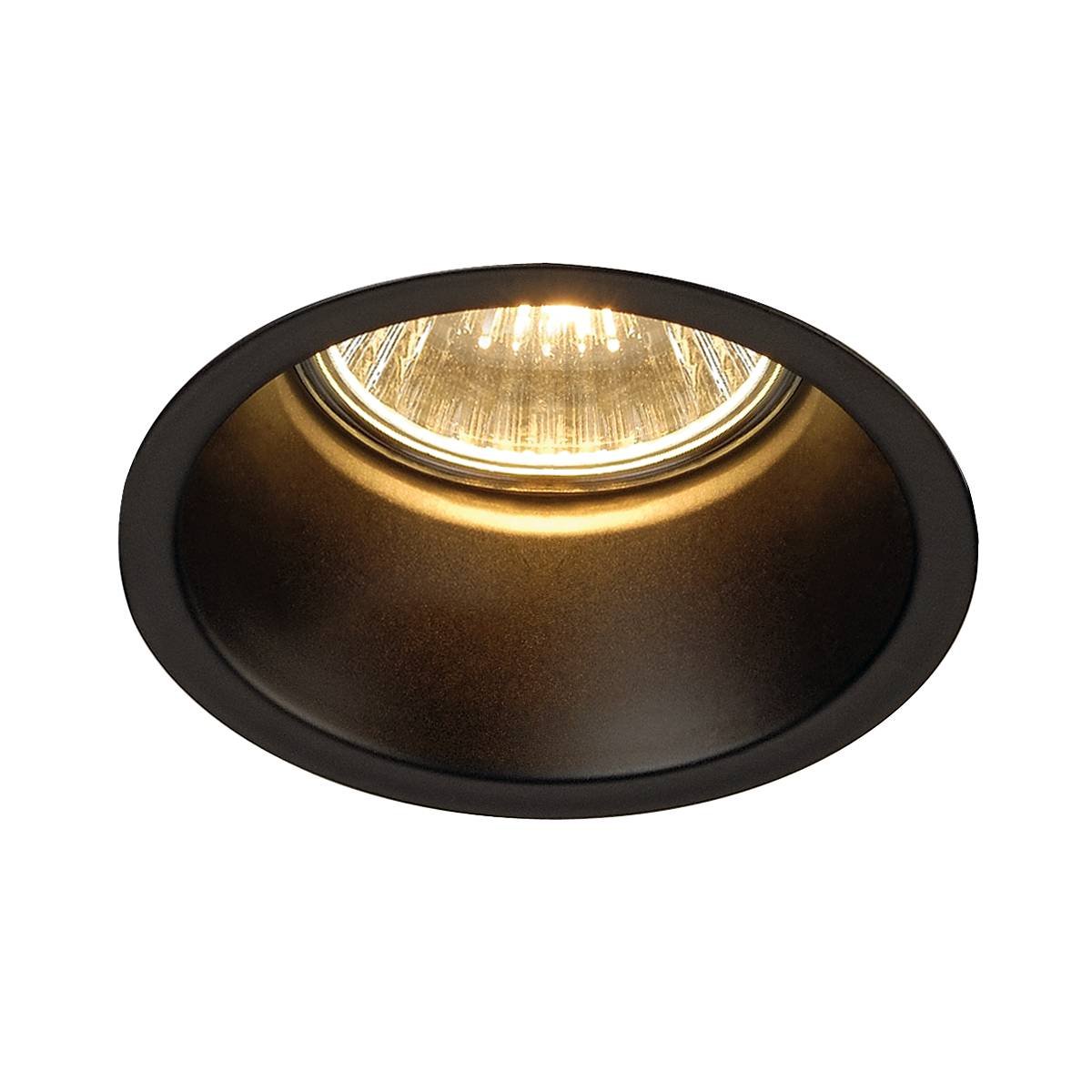 SLV No. 112910 Einbauleuchte Horn 1 QPAR51 rund mattschwarz max. 50W