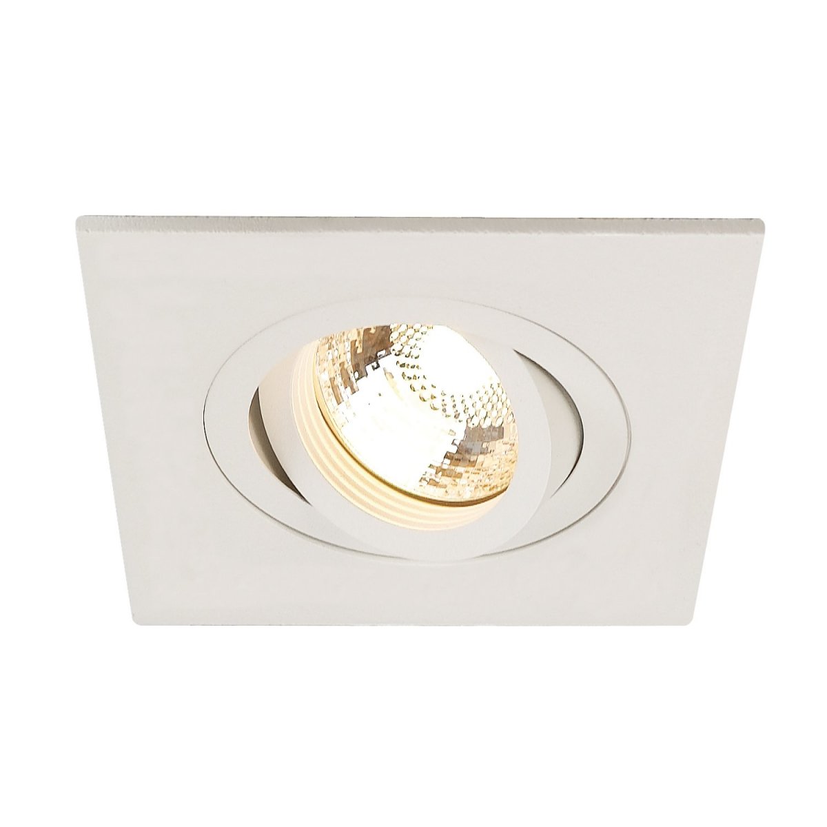SLV No. 113451 NEW TRIA XL SQUARE GU10 Downlight mattweiss max. 50W inkl. Clipfedern