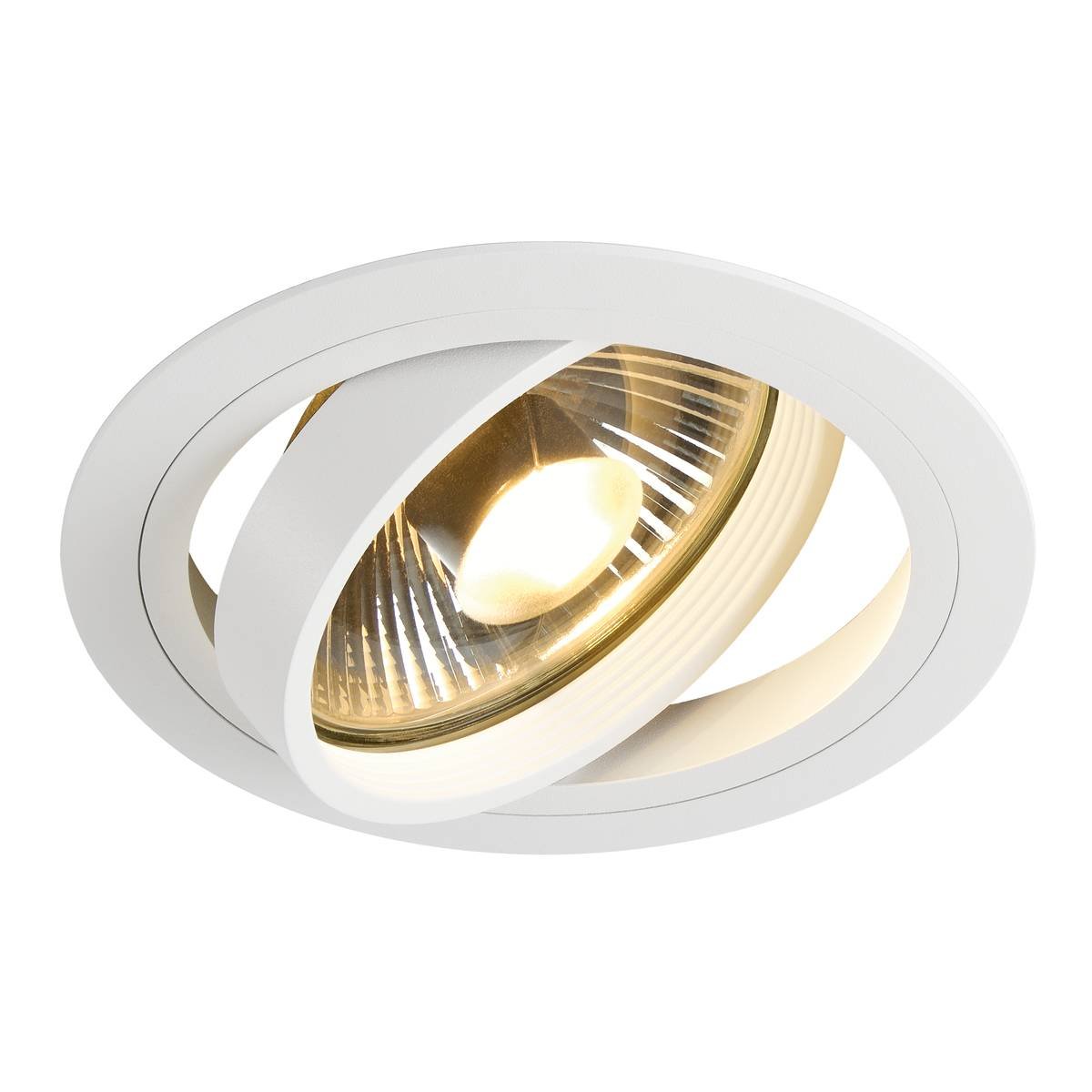 SLV No. 113540 NEW TRIA 150 Downlight rund mattweiss max. 75W inkl. Blattfedern