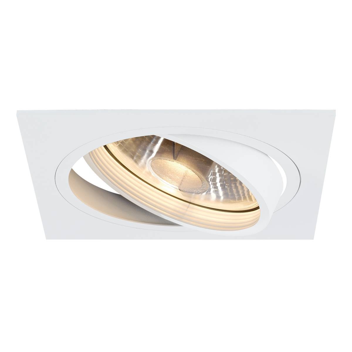 SLV No. 113541 NEW TRIA 150 Downlight eckig mattweiss max. 75W inkl. Blattfedern