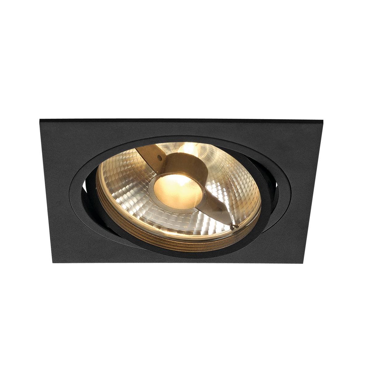 SLV No. 113830 NEW TRIA 150 SQUARE Einbauleuchte schwarz GU10 max. 75W inkl. Blattfedern