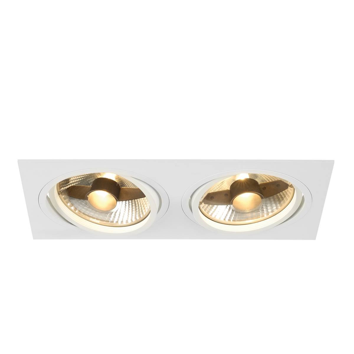 SLV No. 113841 NEW TRIA 300 SQUARE Einbauleuchte weiss GU10 max. 2x75W 