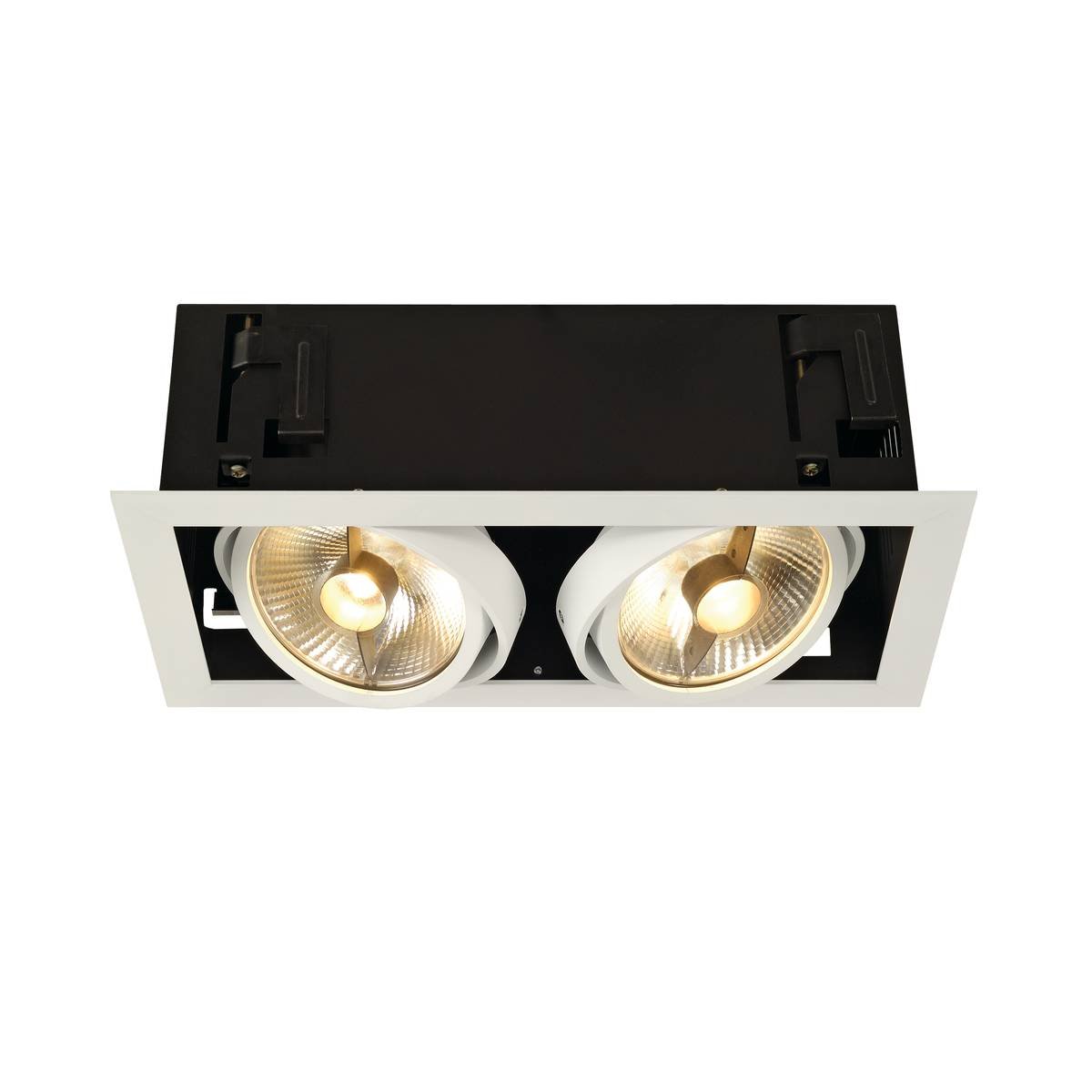 SLV No. 115551 KADUX 2 QAPR111 Einbauleuchte 2-flammig eckig wei� max. 2x75W