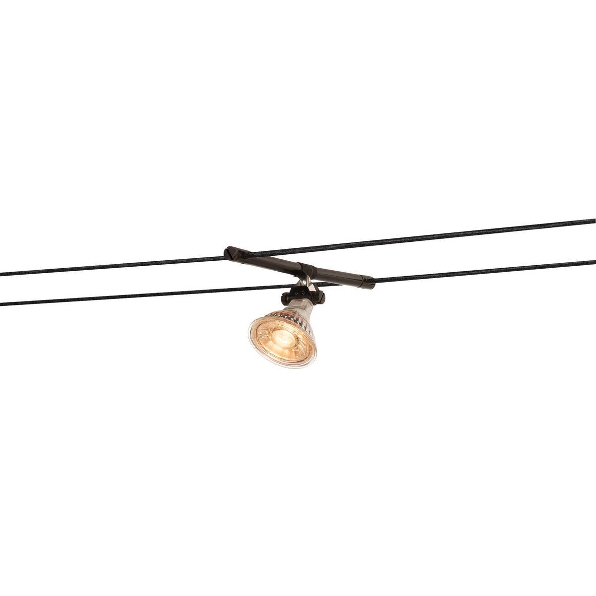 SLV No. 139090 COSMIC Lampenhalter f�r TENSEO Niedervolt-Seilsystem QR-C51 schwarz schwenkbar 