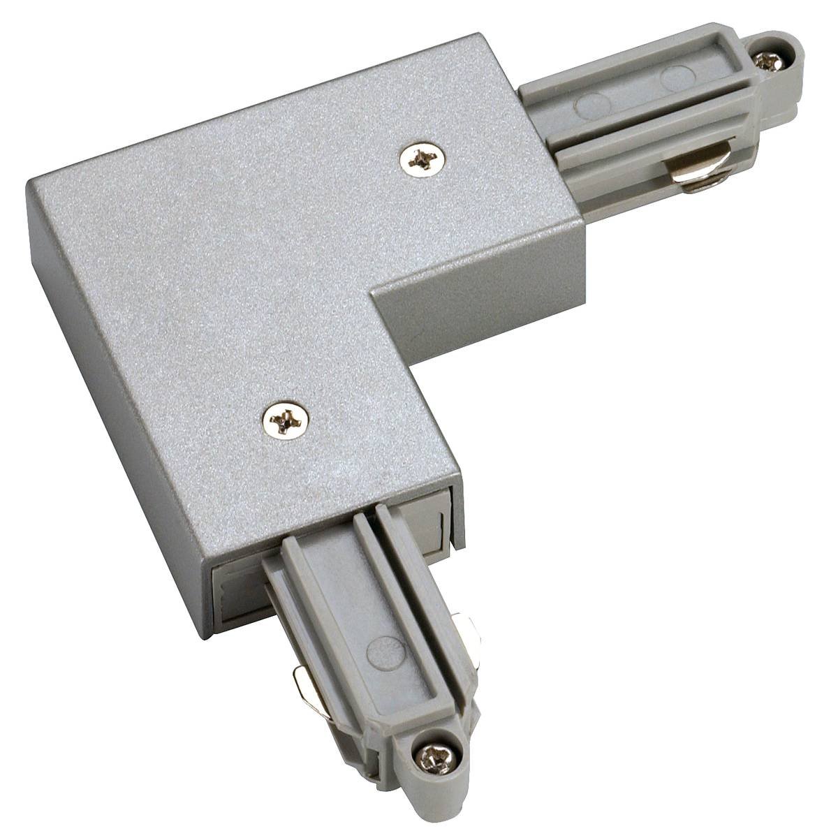 SLV No. 143062 Eckverbinder f�r 1-Phasen HV-Stromschiene Aufbauversion silbergrau Erde innen