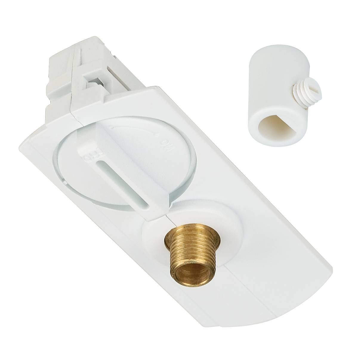 SLV No. 143121 1-Phasen Pendelleuchtenadapter wei� inklusive Zugentlastung und Gewindest�ck