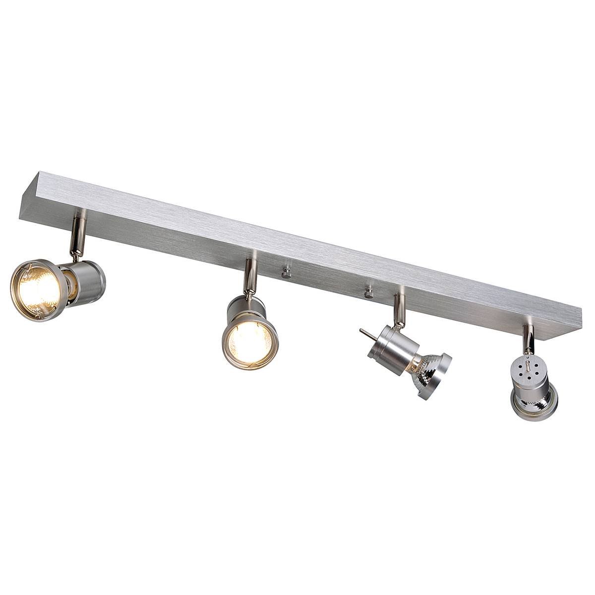 SLV No. 147444 ASTO IV Wand- und Deckenleuchte alu-brushed 4xGU10 Spot max. 75W