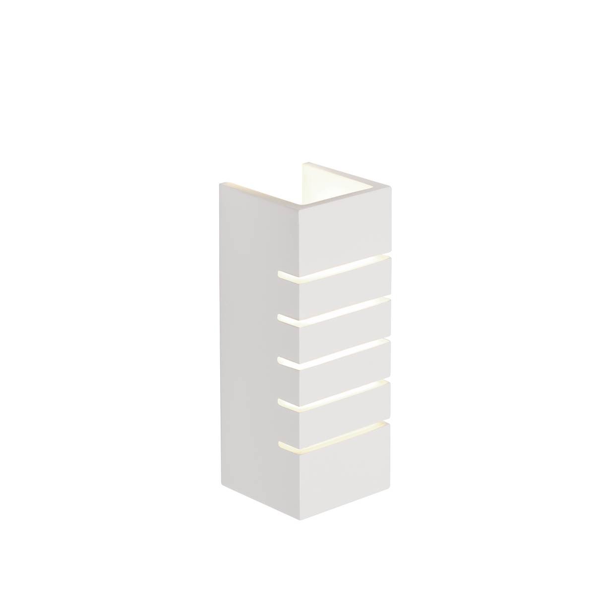 SLV No. 148010 Wandleuchte Plastra 100 SLOT eckig weisser Gips E14 max. 40W