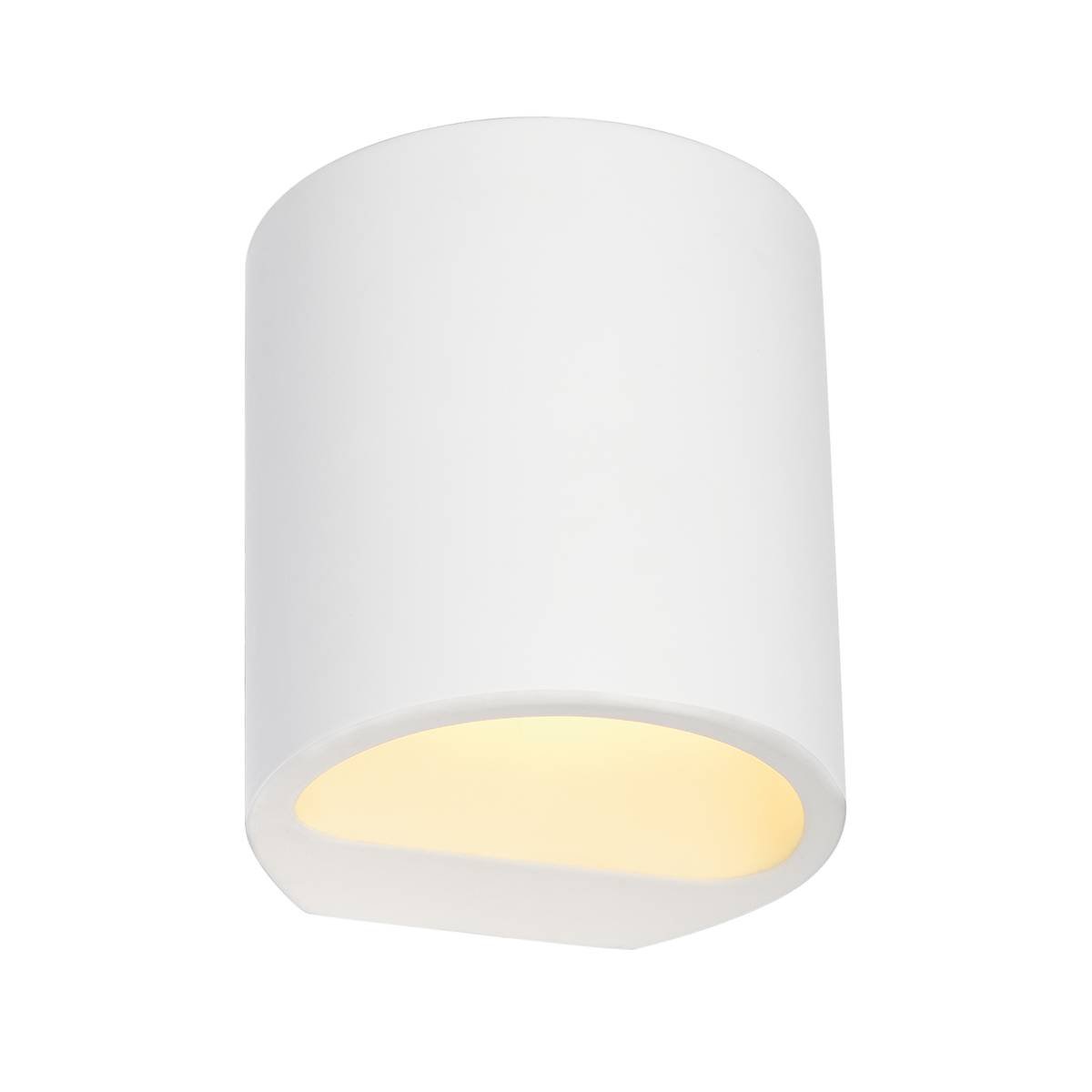 SLV No. 148016 PLASTRA Wandleuchte GL 104 ROUND weisser Gips G9 max. 42W